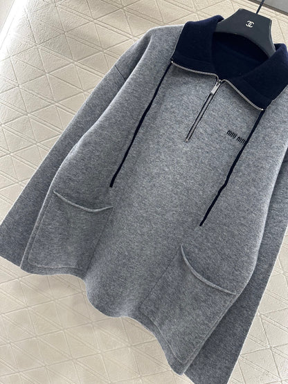 Half open collar top