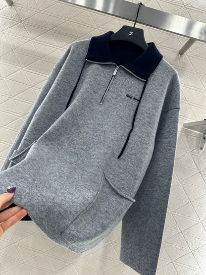 Half open collar top