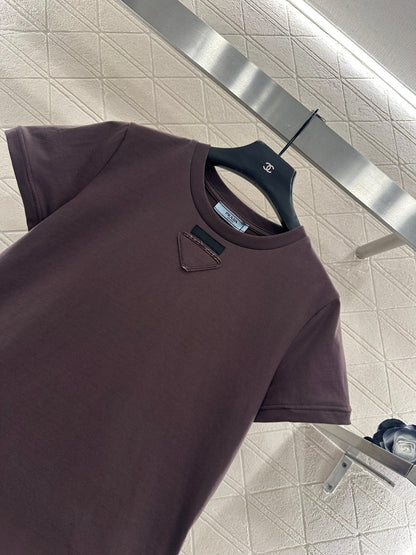 Triangle logo short sleeved shirt