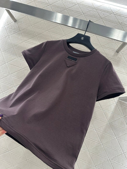 Triangle logo short sleeved shirt