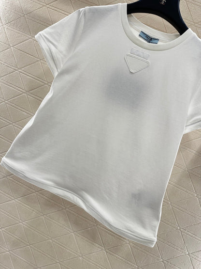 Triangle logo short sleeved shirt