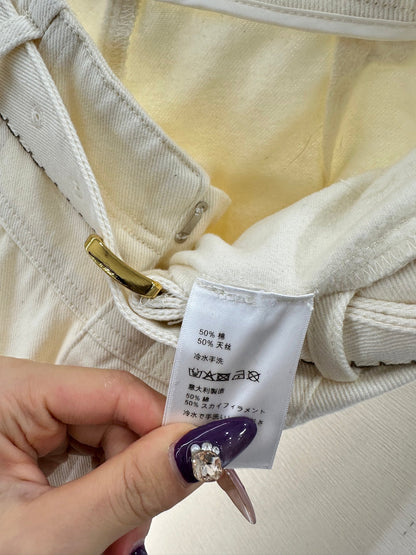 Velvet logo waistband wide leg pants