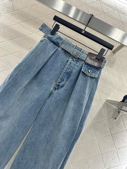 Belt Carrot Wide Leg Pants