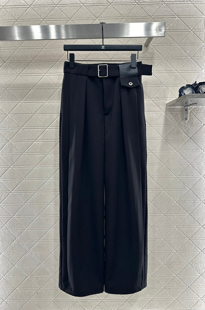 Belt Carrot Wide Leg Pants