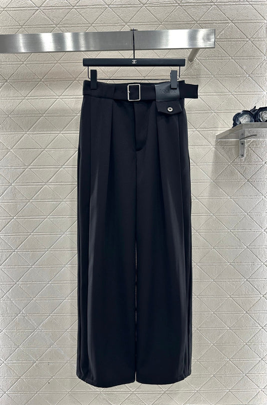 Belt Carrot Wide Leg Pants