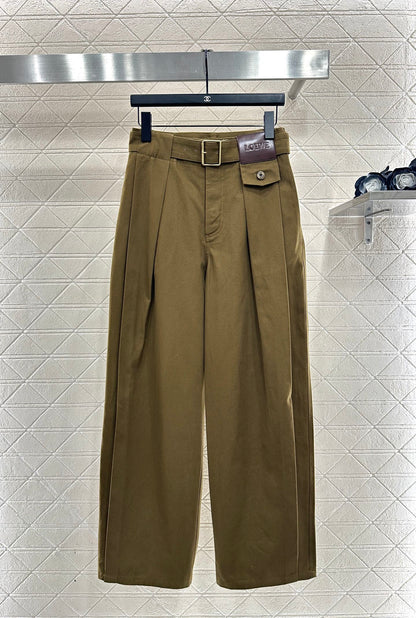 Belt Carrot Wide Leg Pants