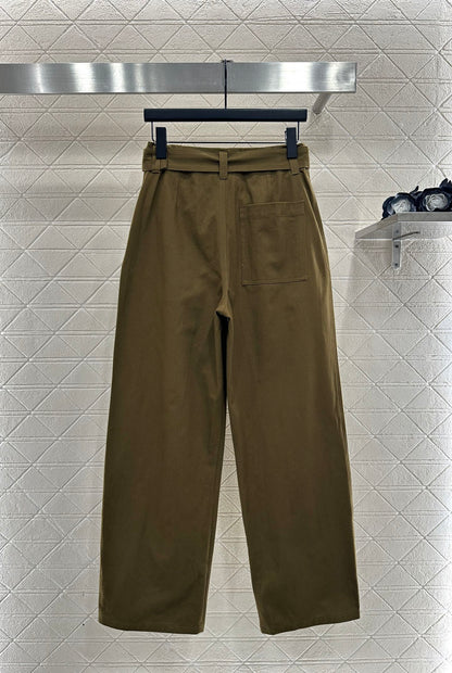 Belt Carrot Wide Leg Pants