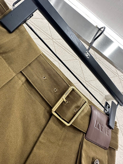 Belt Carrot Wide Leg Pants