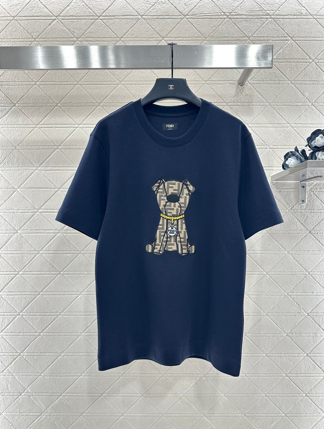 Round Neck Jacquard Cartoon T-Shirt