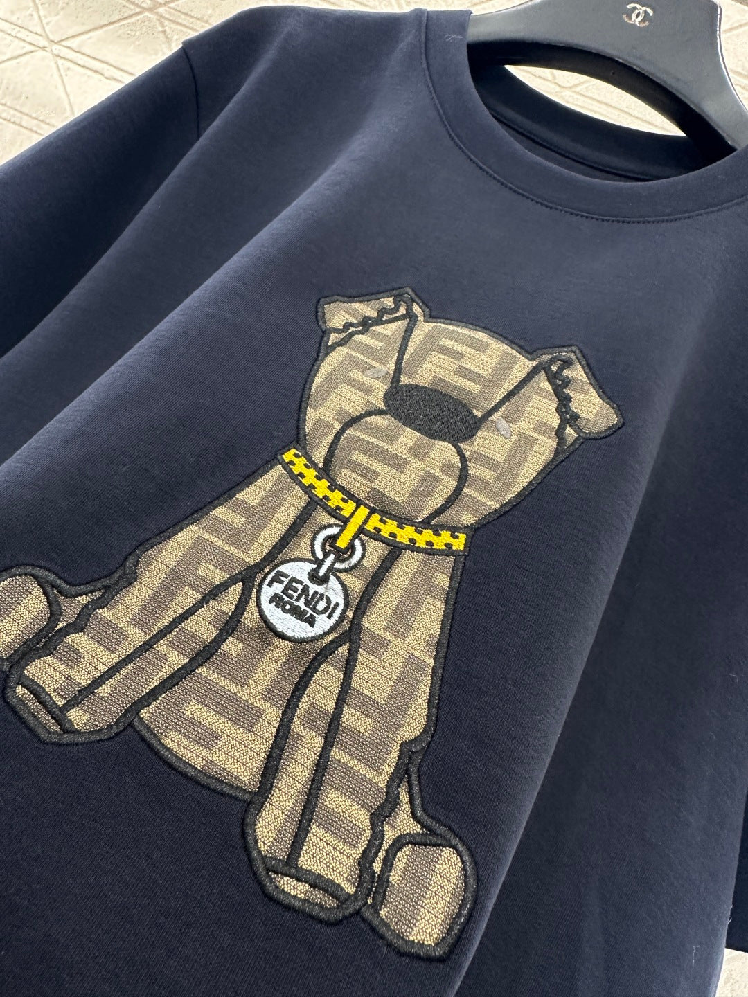 Round Neck Jacquard Cartoon T-Shirt