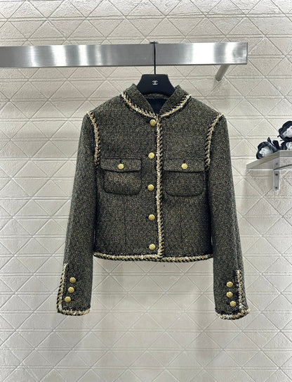 Stand Collar Knitted Set