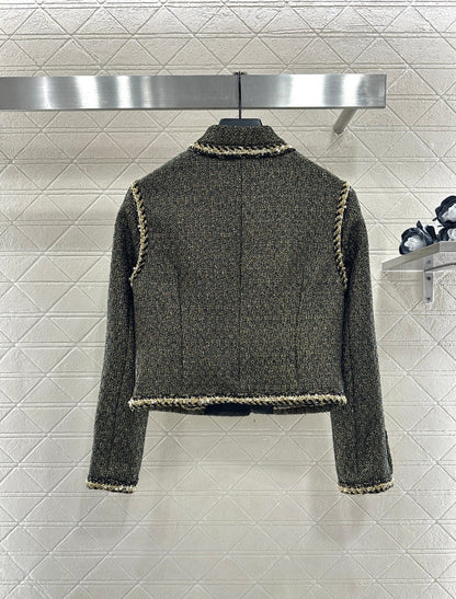 Stand Collar Knitted Set