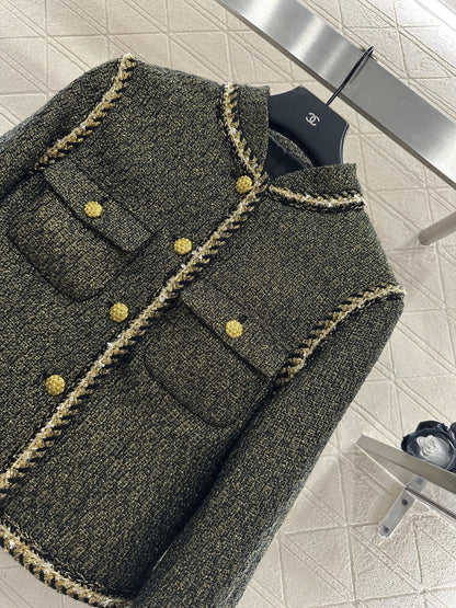 Stand Collar Knitted Set