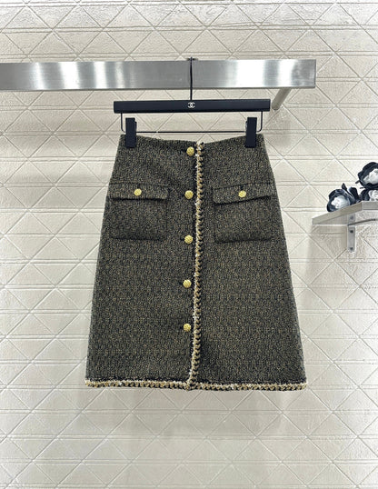 Stand Collar Knitted Set