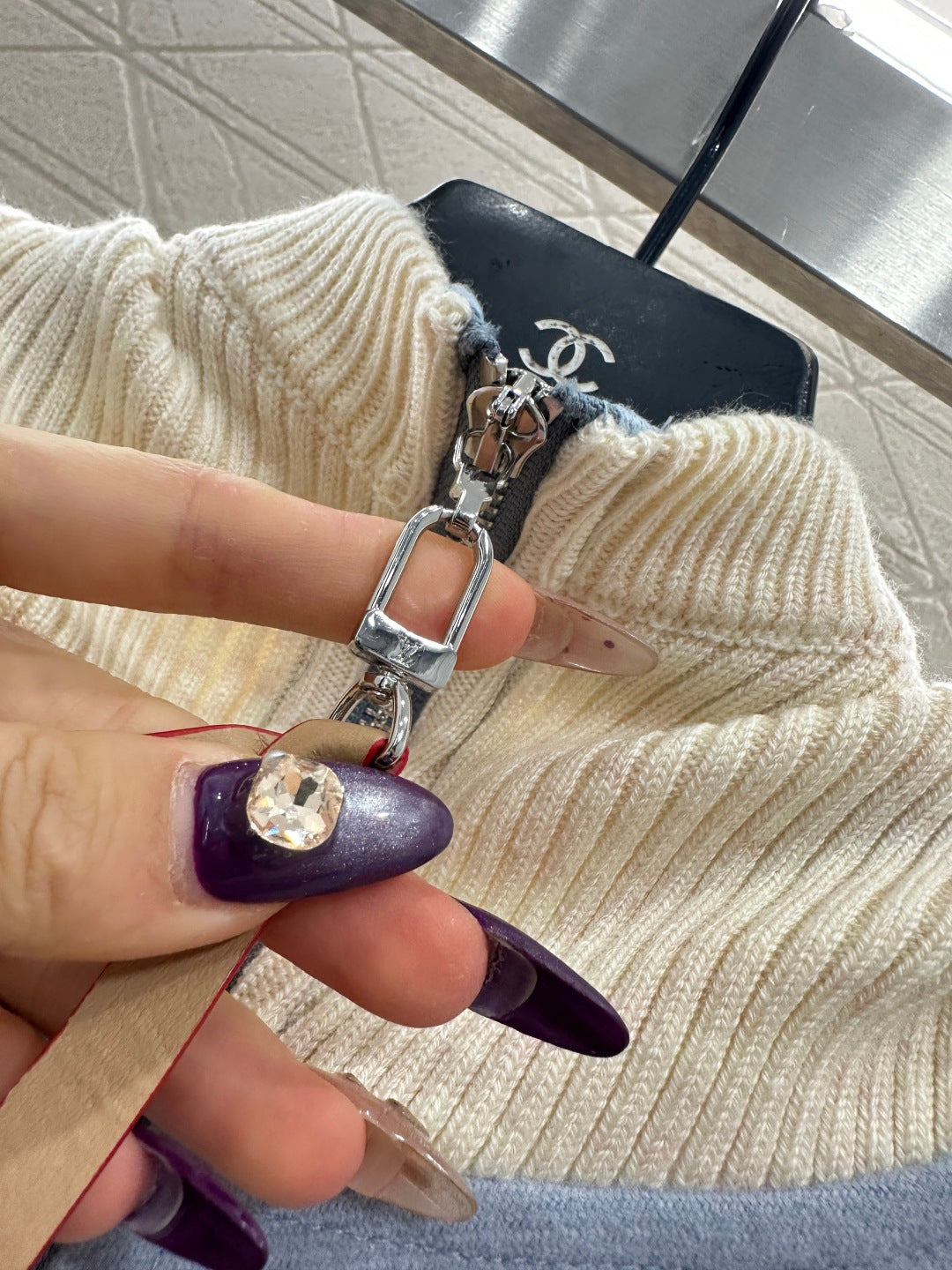 Hooded Knitted Patchwork Cape Coat