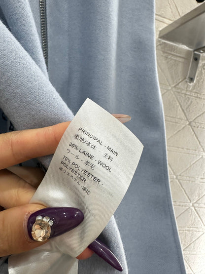 Hooded Knitted Patchwork Cape Coat