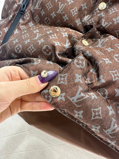 Stand Collar Jacquard Down Vest