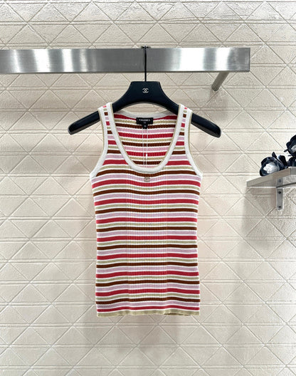 Striped Knit Vest