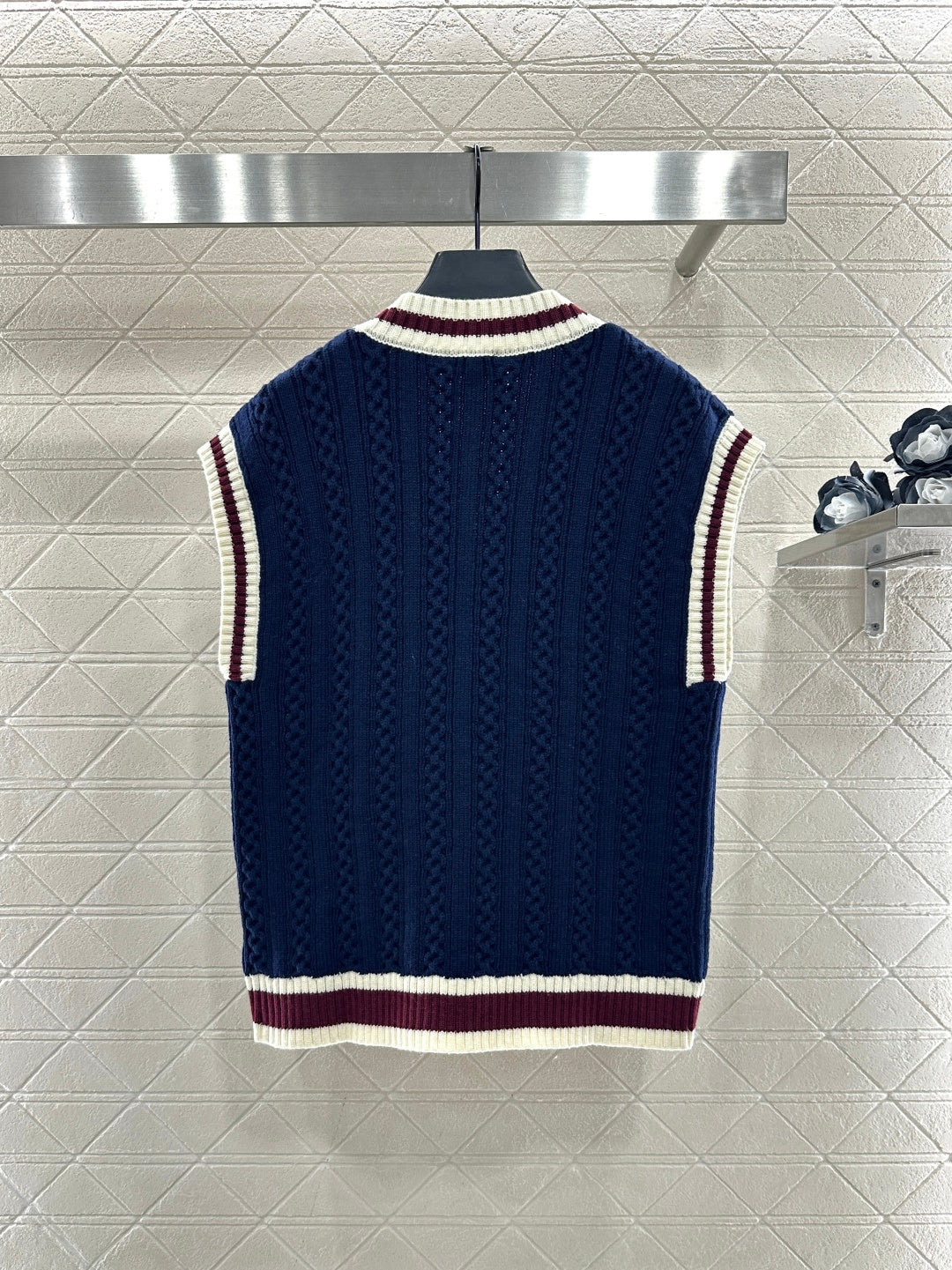 Embroidered Badge Knitted Vest