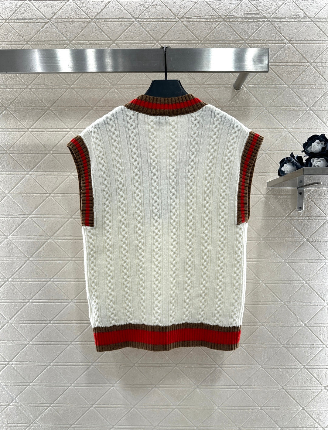 Embroidered Badge Knitted Vest