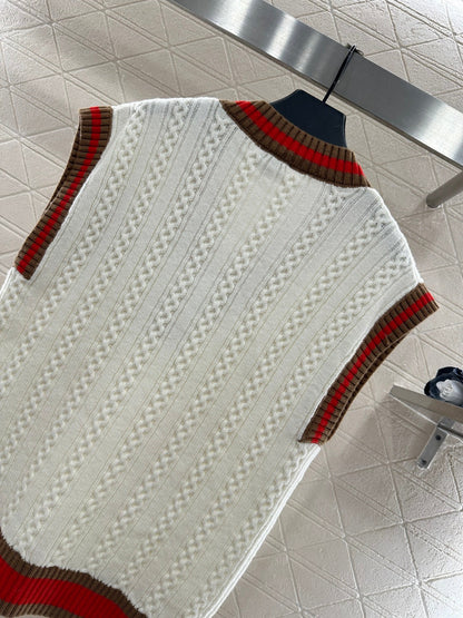 Embroidered Badge Knitted Vest