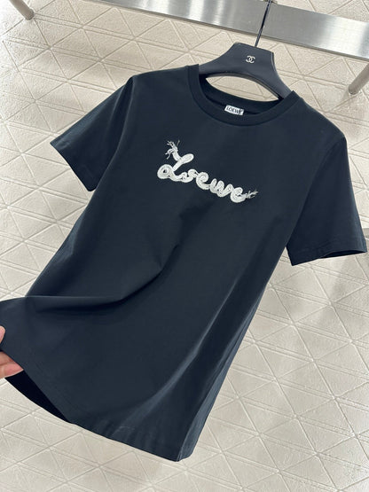Embroidered Letter T-shirt