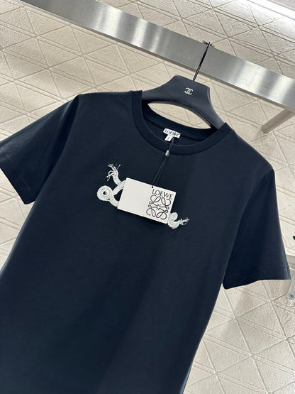 Embroidered Letter T-shirt