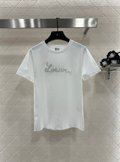 Embroidered Letter T-shirt