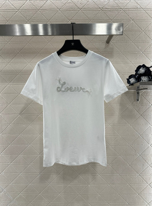 Embroidered Letter T-shirt