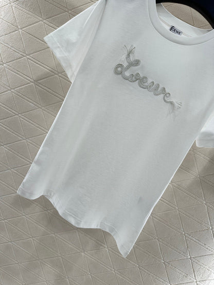 Embroidered Letter T-shirt