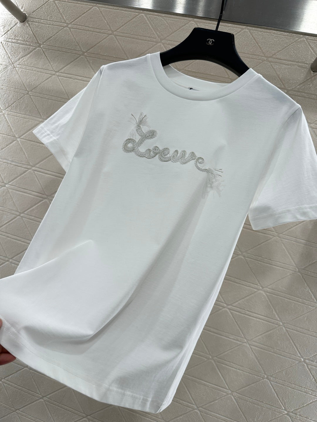 Embroidered Letter T-shirt