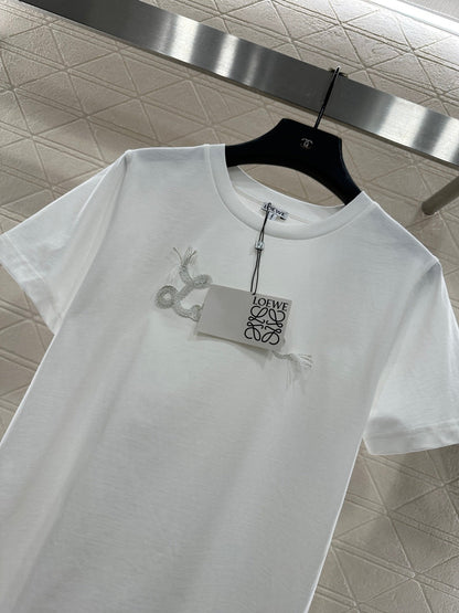 Embroidered Letter T-shirt