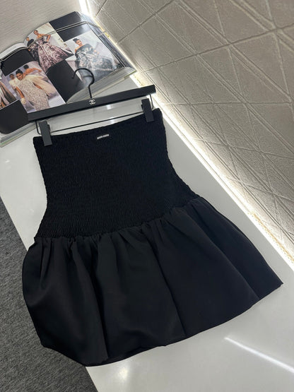 Ribboned Strapless Dress