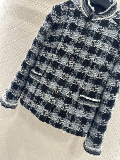 Woven Stand Collar Dress Coat