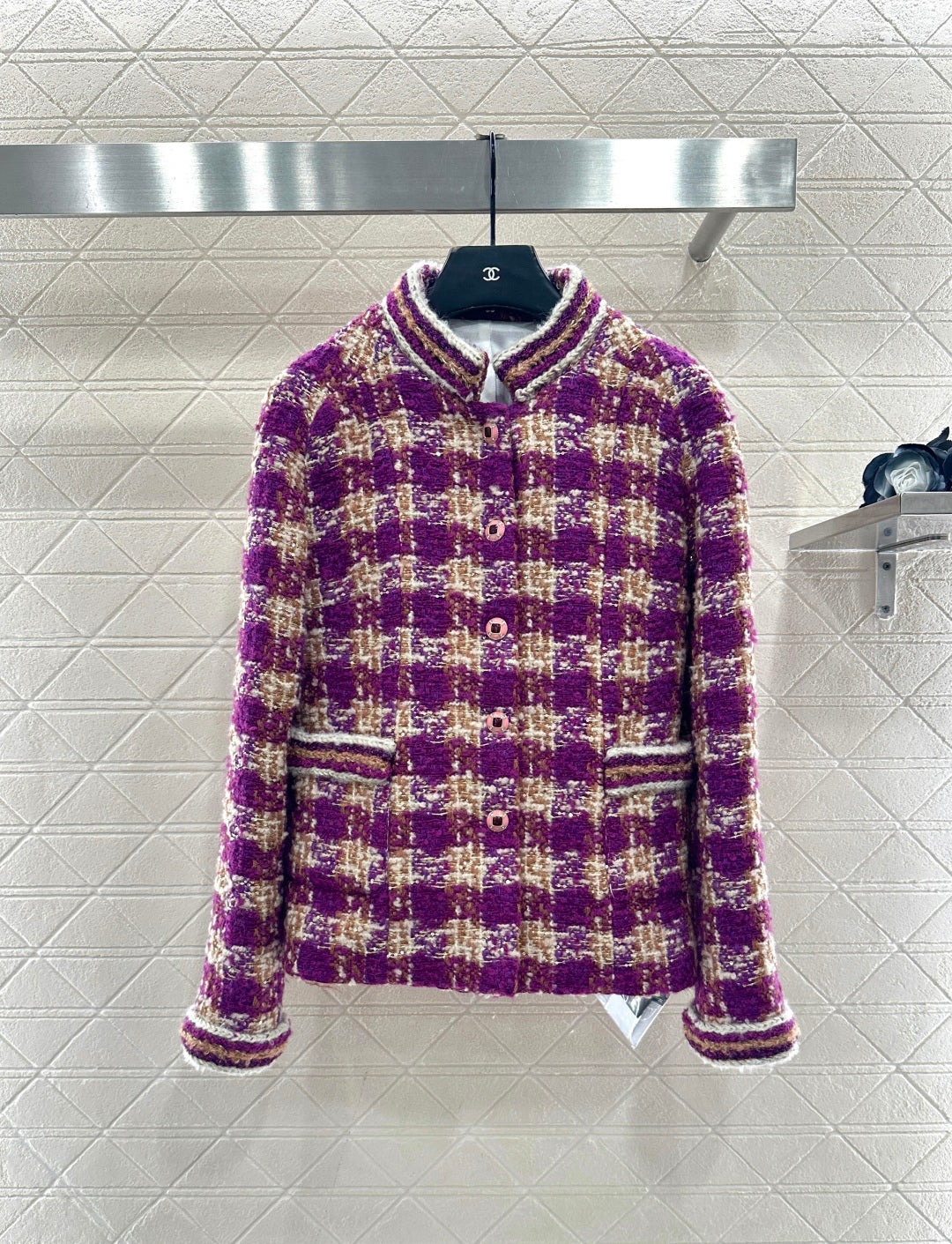 Woven Stand Collar Dress Coat