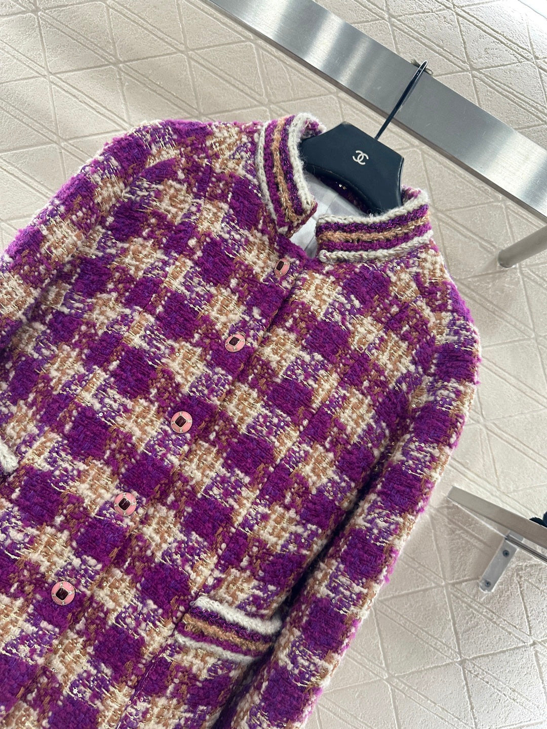 Woven Stand Collar Dress Coat