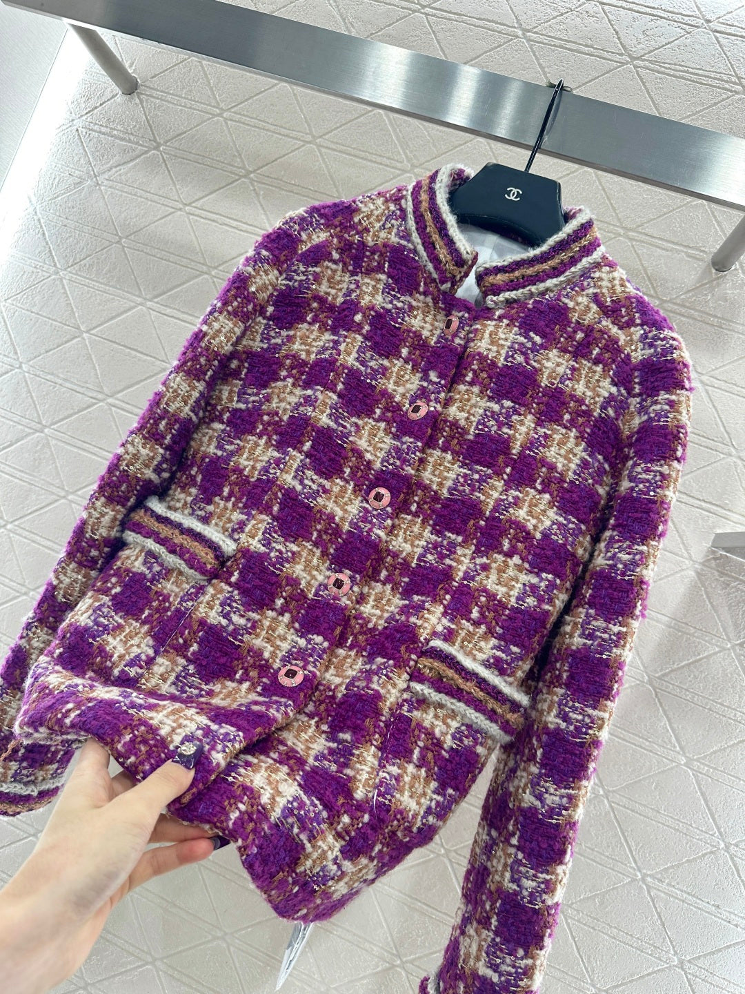 Woven Stand Collar Dress Coat