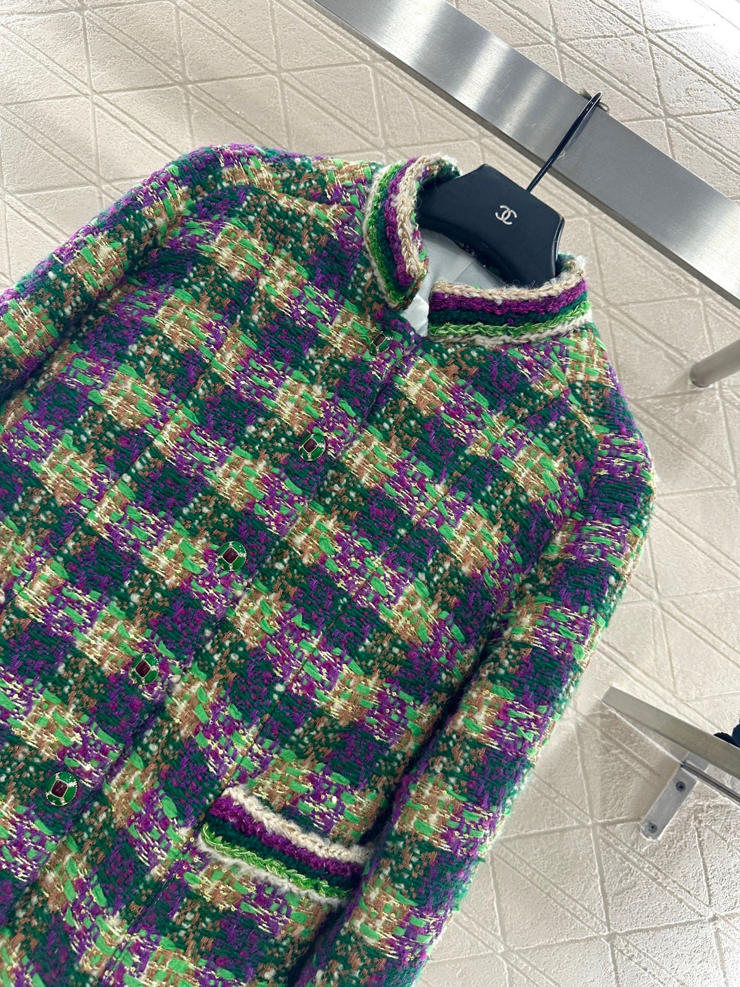 Woven Stand Collar Dress Coat