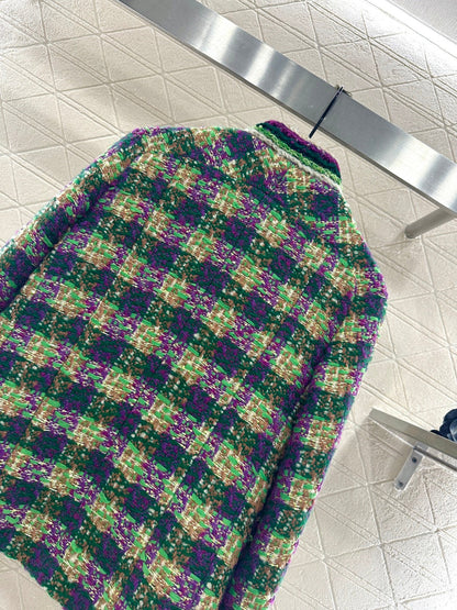 Woven Stand Collar Dress Coat