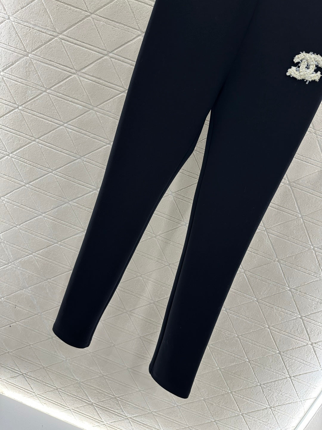 Letter-embellished High-elastic Leggings