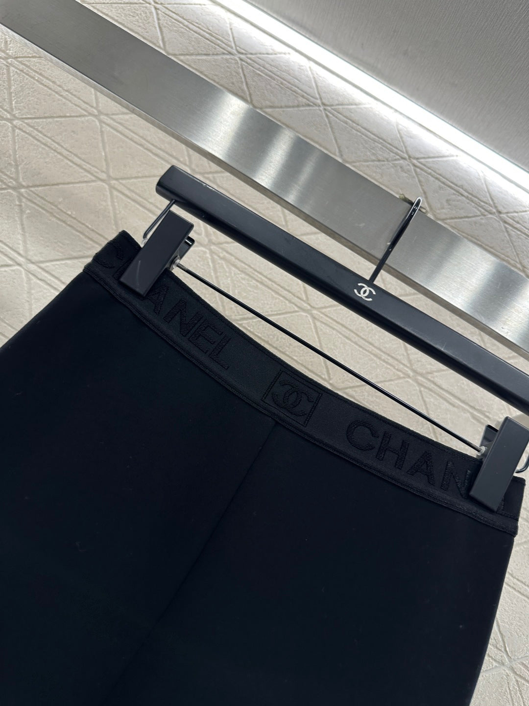 Letter-embellished High-elastic Leggings