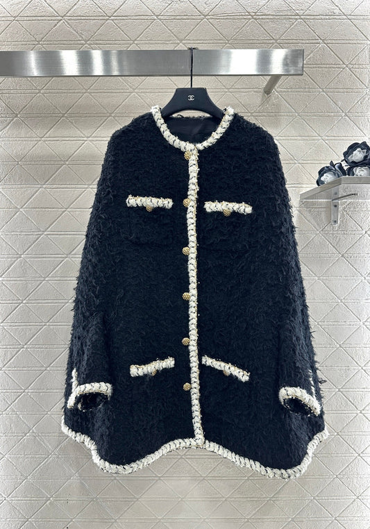 Wool Mid-Length Cape Coat