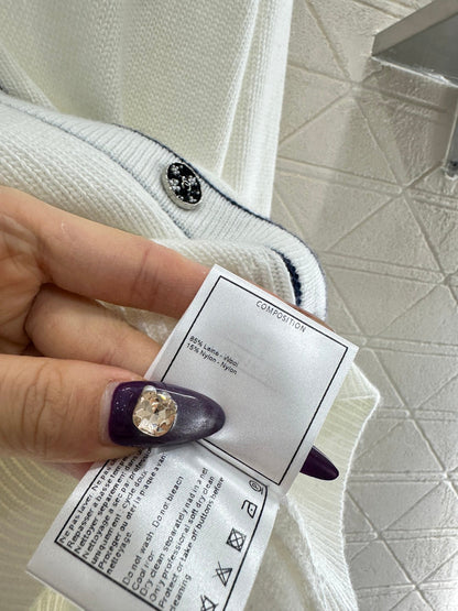 Letter V-Neck Knit Cardigan