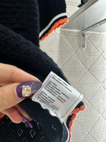 Color-blocked Collared Knit Short-Sleeve T-Shirt