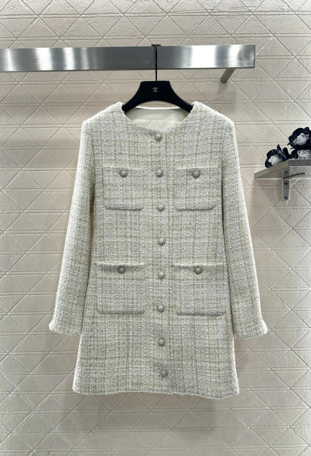 Woven Long Coat Dress