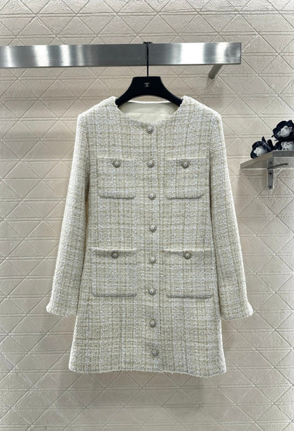 Woven Long Coat Dress