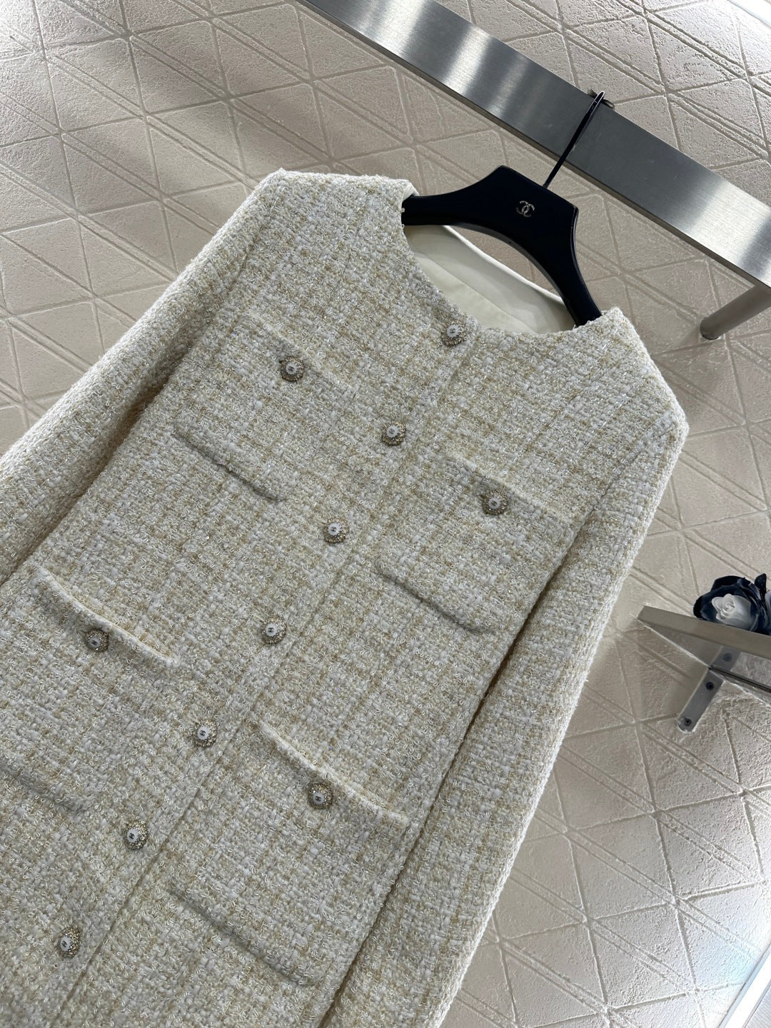 Woven Long Coat Dress