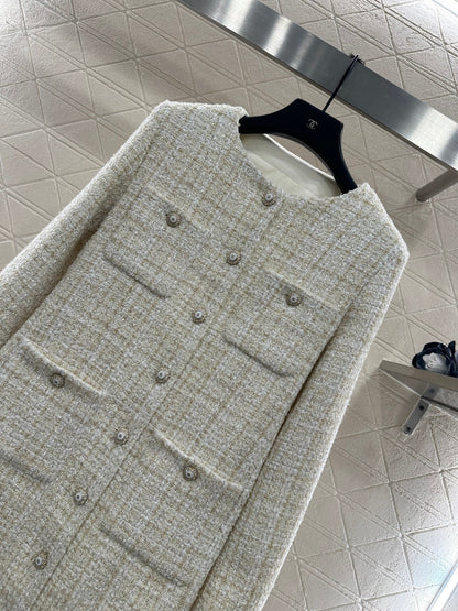 Woven Long Coat Dress