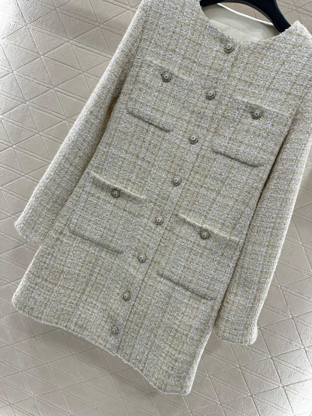 Woven Long Coat Dress