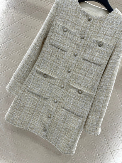 Woven Long Coat Dress